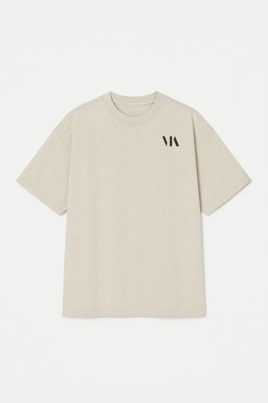 🕊️ LIBERTY Oversized Tee – Oatmeal Gray | Ultra Heavy Cotton - Mijn winkel