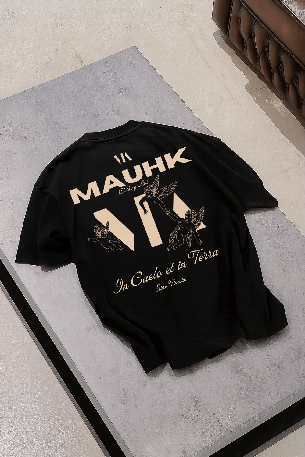 ANGEL TEE 🪽– BLACK - MAUHK
