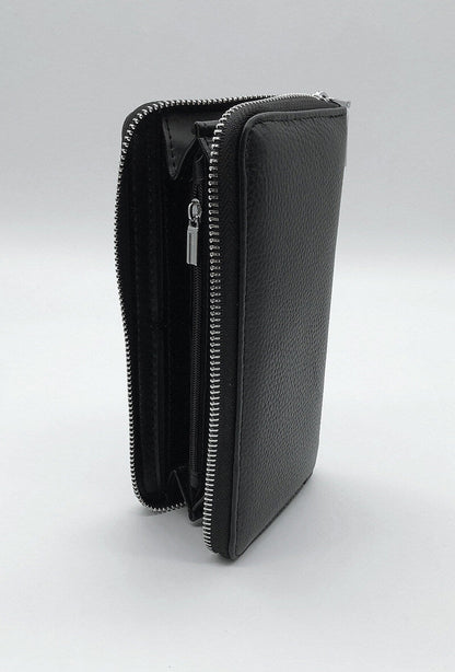 BLACK ZIP CLUTCH - MAUHK