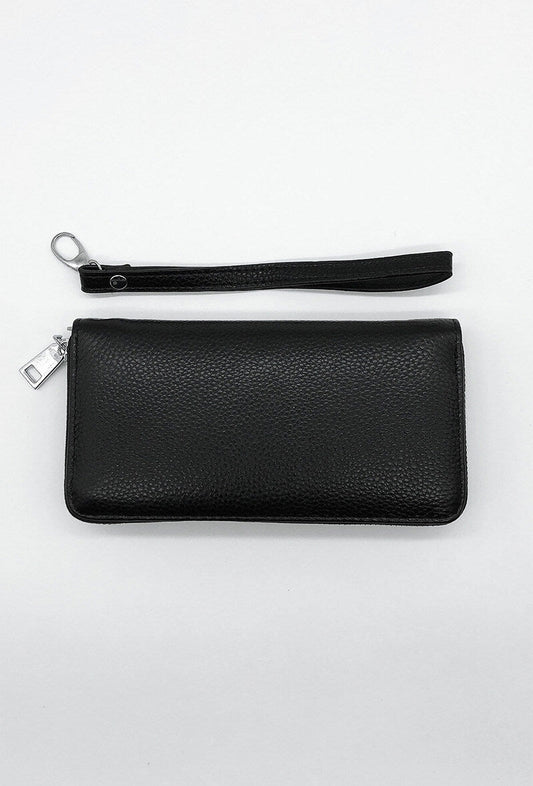 BLACK ZIP CLUTCH - MAUHK