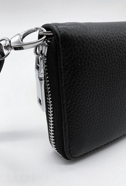 BLACK ZIP CLUTCH - MAUHK