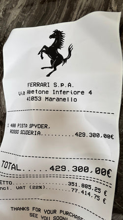 FERRARI RECEIPT (DIRTY) - MAUHK