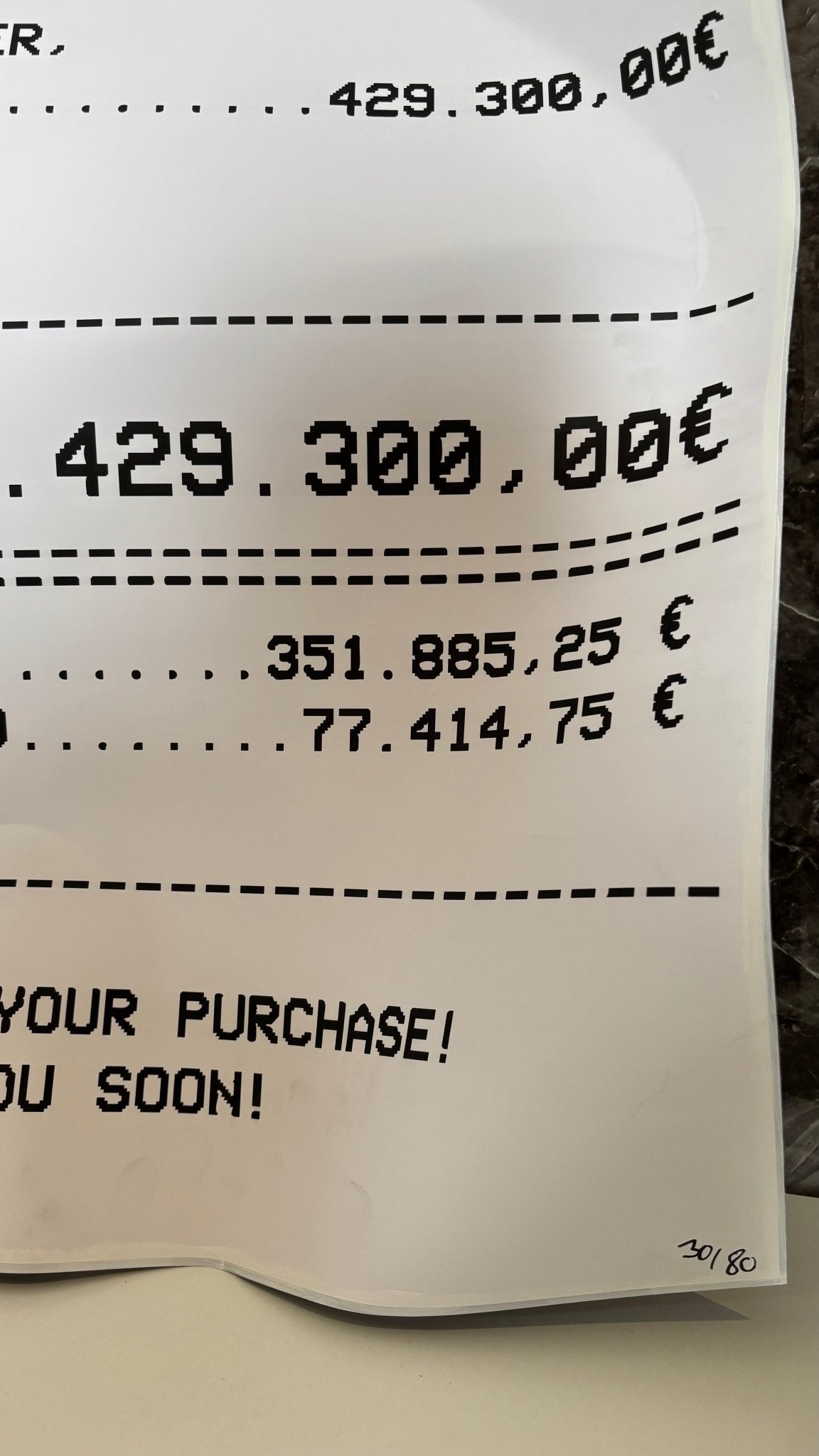 FERRARI RECEIPT (DIRTY) - MAUHK