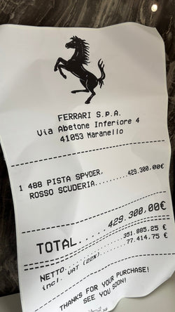 FERRARI RECEIPT (DIRTY) - MAUHK