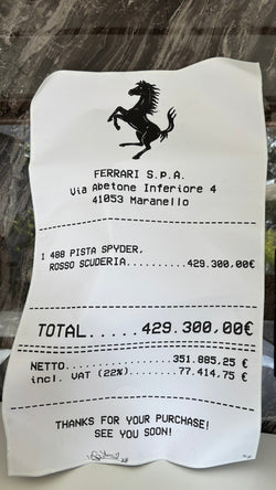 FERRARI RECEIPT (DIRTY) - MAUHK