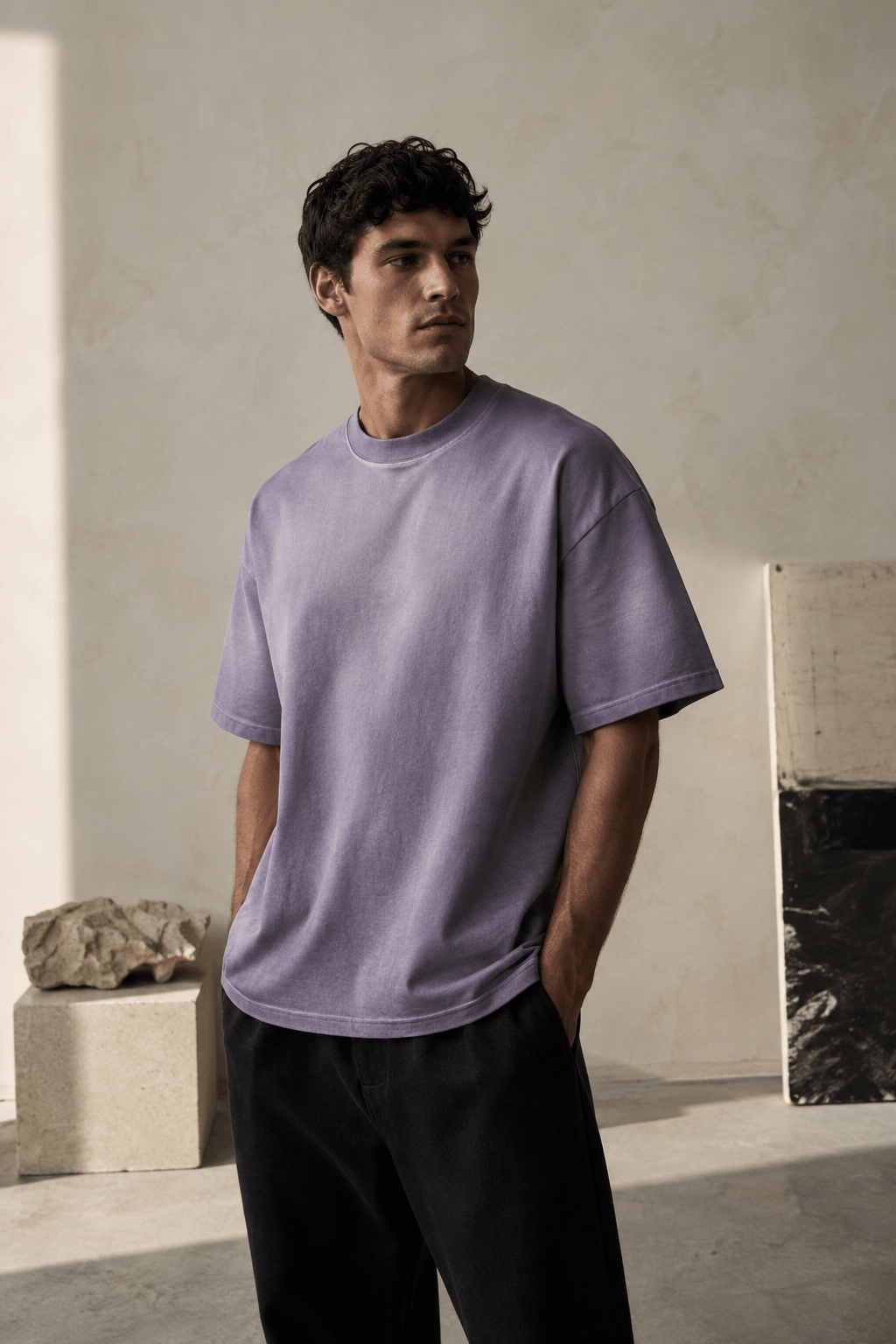 VIOLET STUDY - SUN FADED OVERSIZED TEE - MAUHK